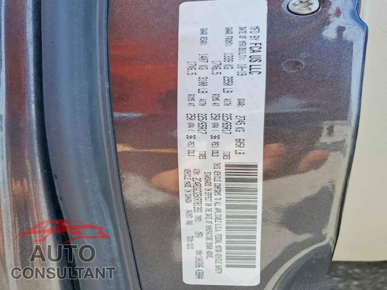 DODGE CARAVAN 2019 - 2C4RDGCG5KR781393