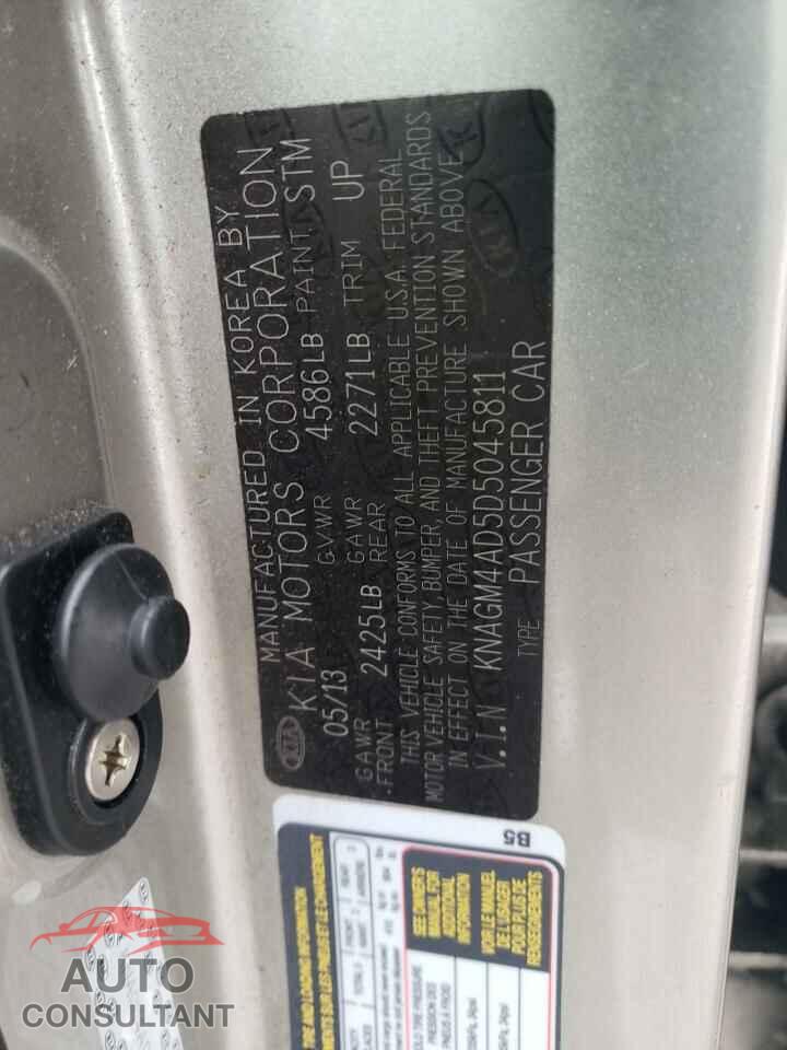 KIA OPTIMA 2013 - KNAGM4AD5D5045811