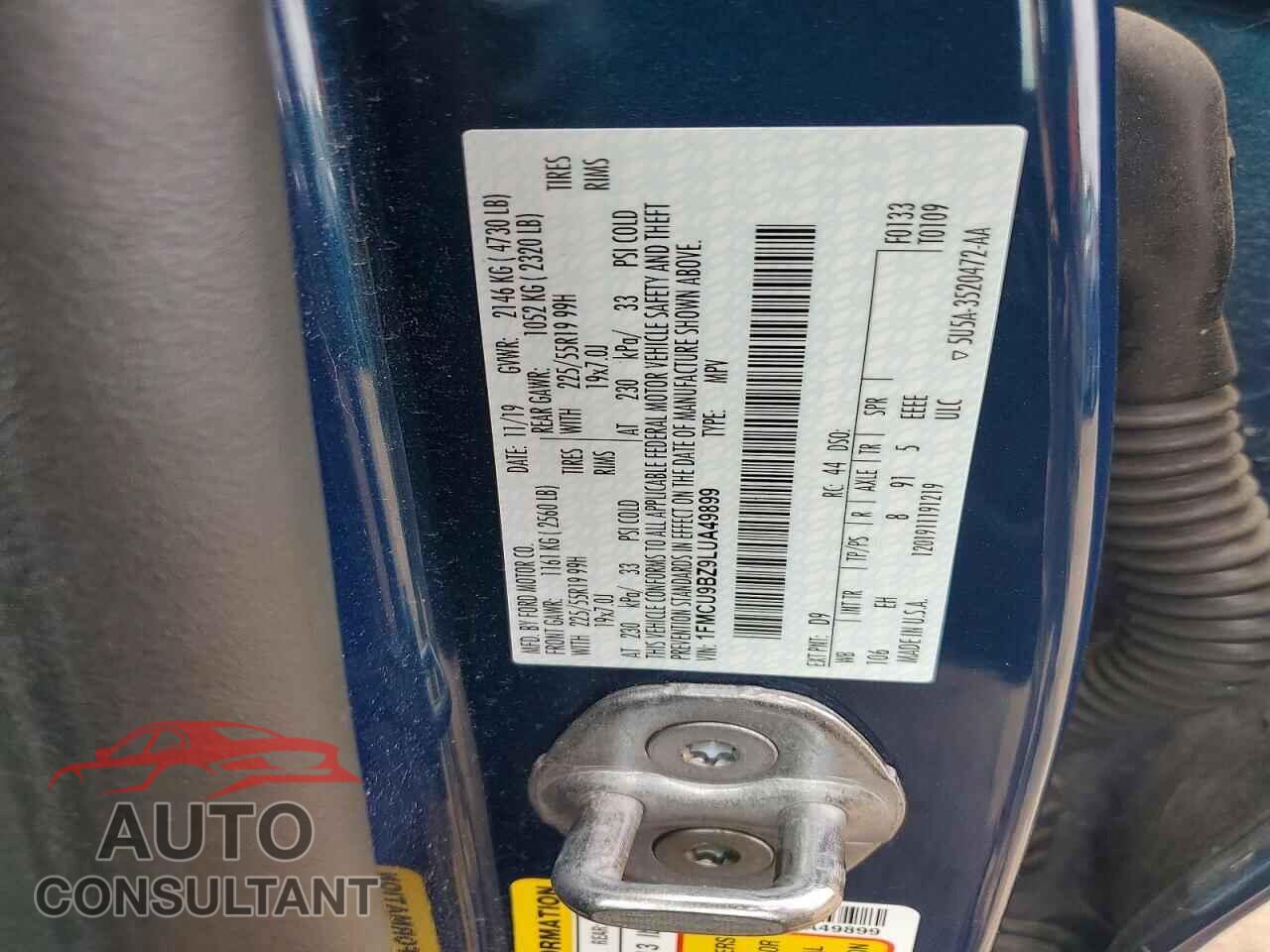 FORD ESCAPE 2020 - 1FMCU9BZ9LUA49899