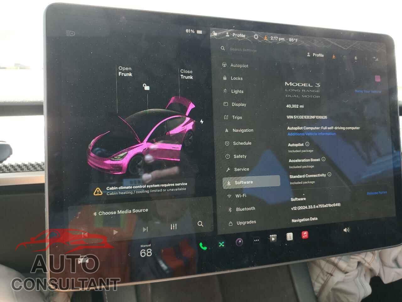 TESLA MODEL 3 2022 - 5YJ3E1EB2NF106926