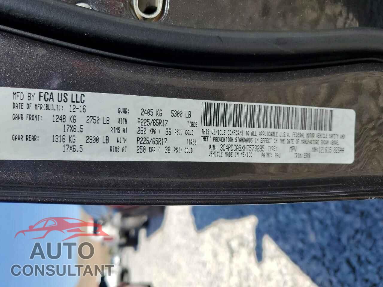DODGE JOURNEY 2017 - 3C4PDCABXHT573295