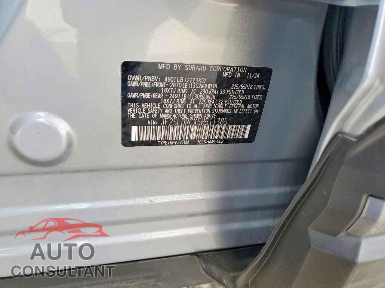 SUBARU FORESTER 2025 - JF2SLDRCXSH511385