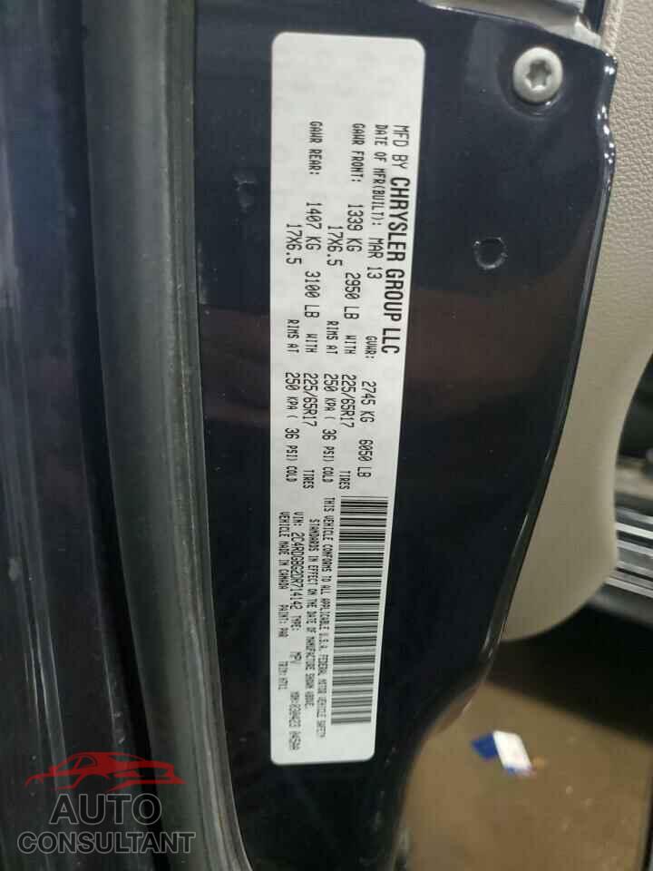 DODGE CARAVAN 2013 - 2C4RDGBG2DR714142