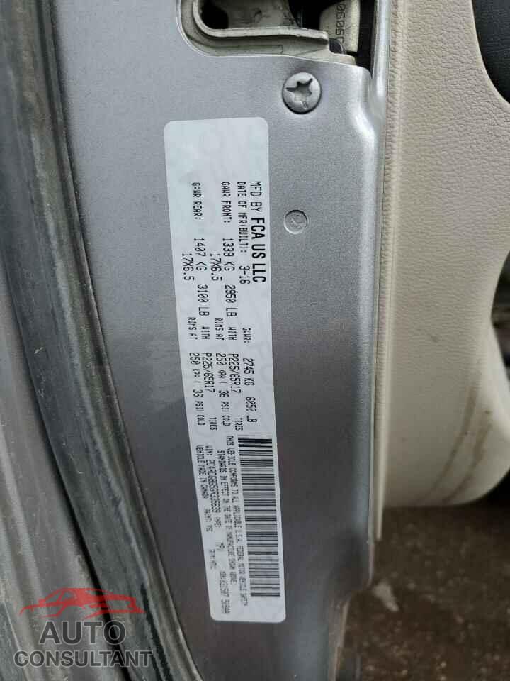 DODGE CARAVAN 2016 - 2C4RDGBG5GR335639