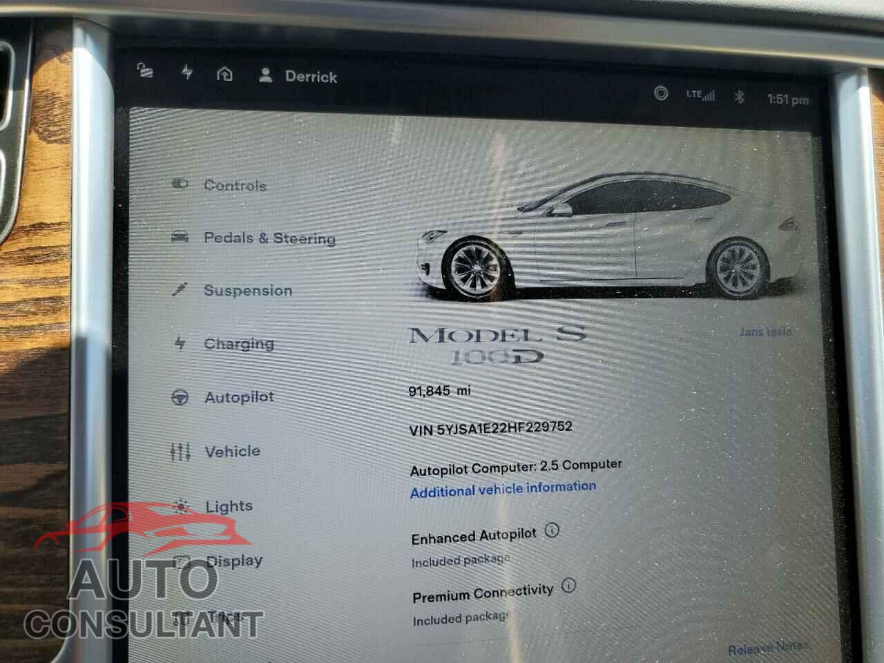 TESLA MODEL S 2017 - 5YJSA1E22HF229752