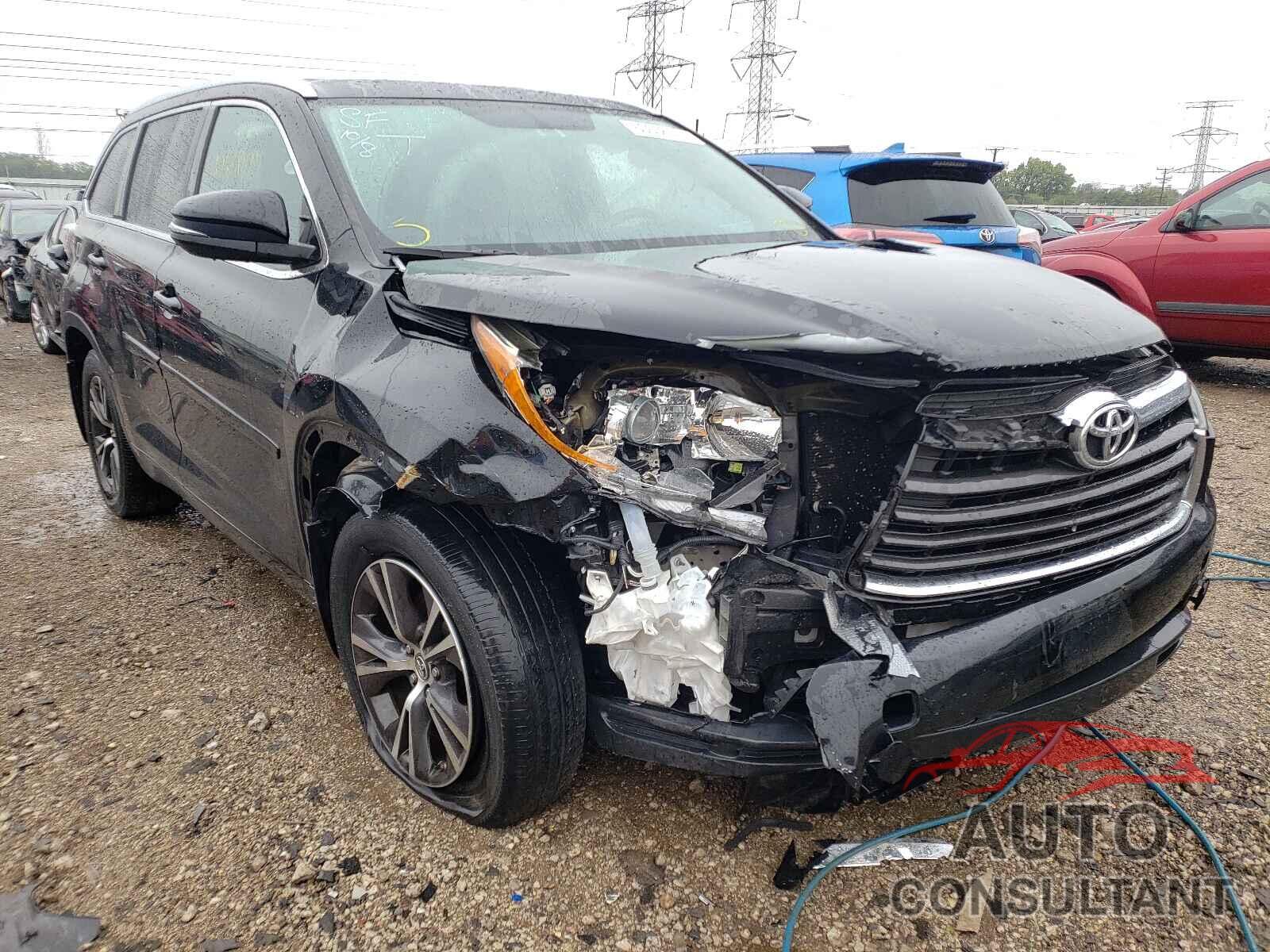 TOYOTA HIGHLANDER 2016 - 5TDJKRFH3GS305953