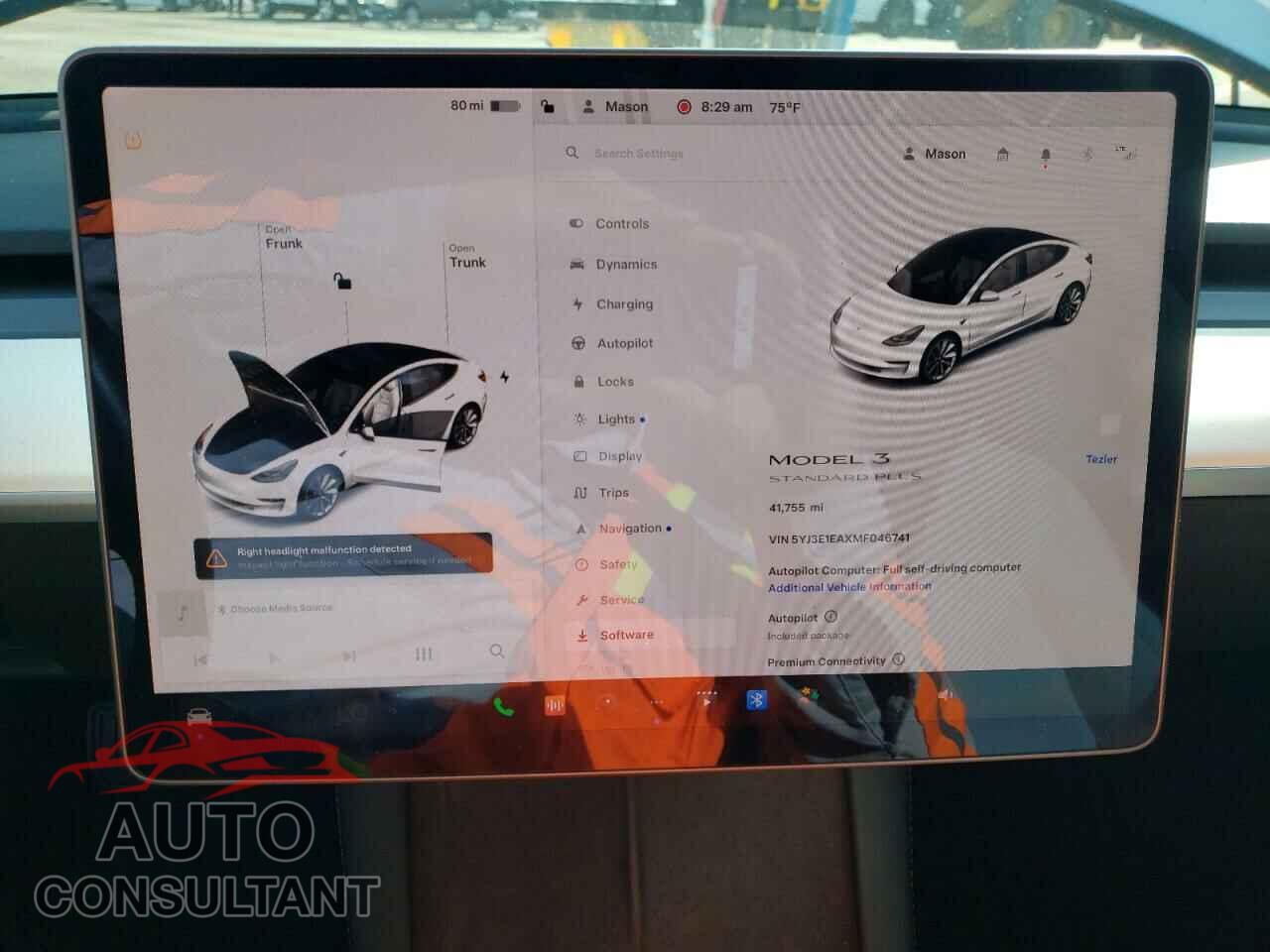 TESLA MODEL 3 2021 - 5YJ3E1EAXMF046741