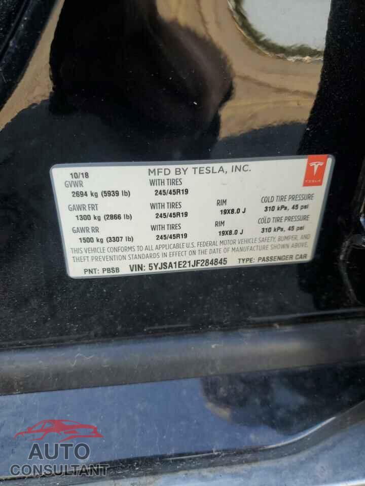 TESLA MODEL S 2018 - 5YJSA1E21JF284845