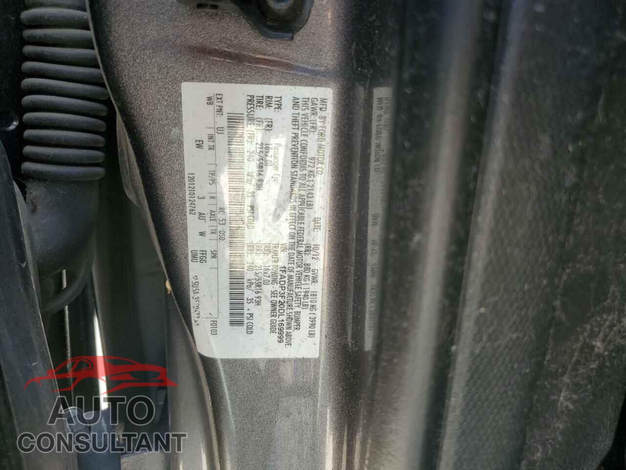 FORD FOCUS 2013 - 1FADP3F20DL169999