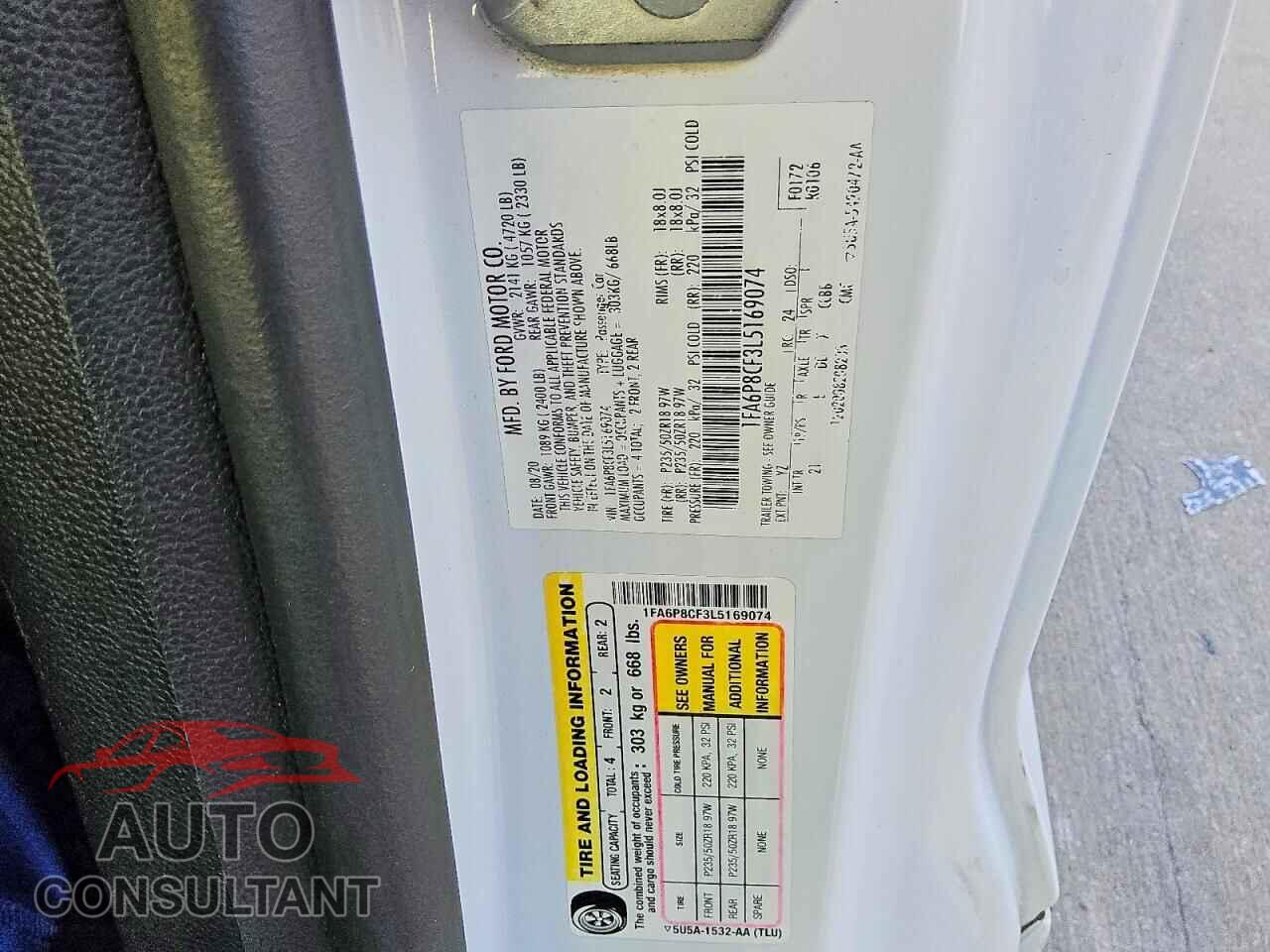 FORD MUSTANG 2020 - 1FA6P8CF3L5169074