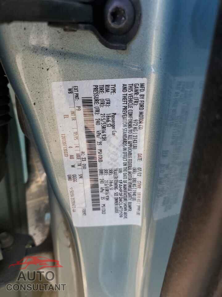 FORD FOCUS 2012 - 1FAHP3F24CL473109