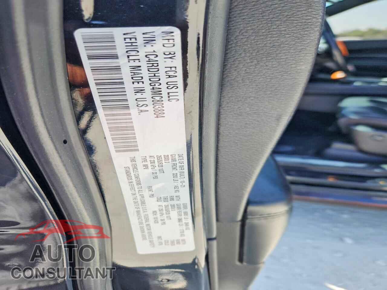 DODGE DURANGO 2021 - 1C4RDHDG4MC803884