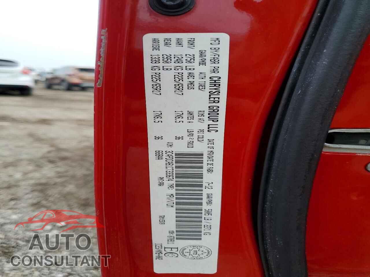 DODGE JOURNEY 2012 - 3C4PDCAB1CT333674