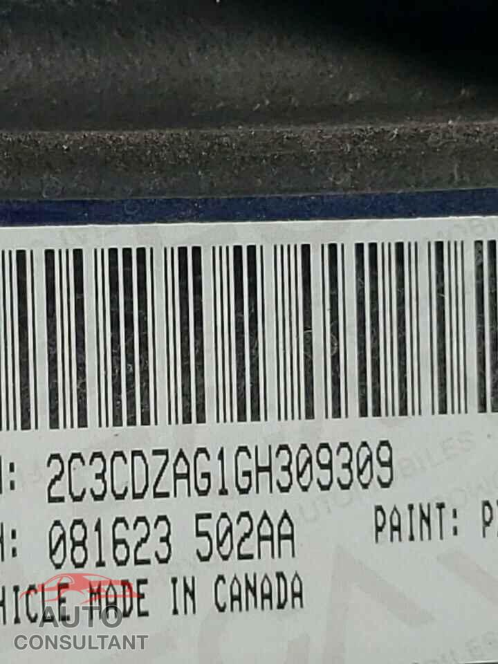 DODGE CHALLENGER 2016 - 2C3CDZAG1GH309309