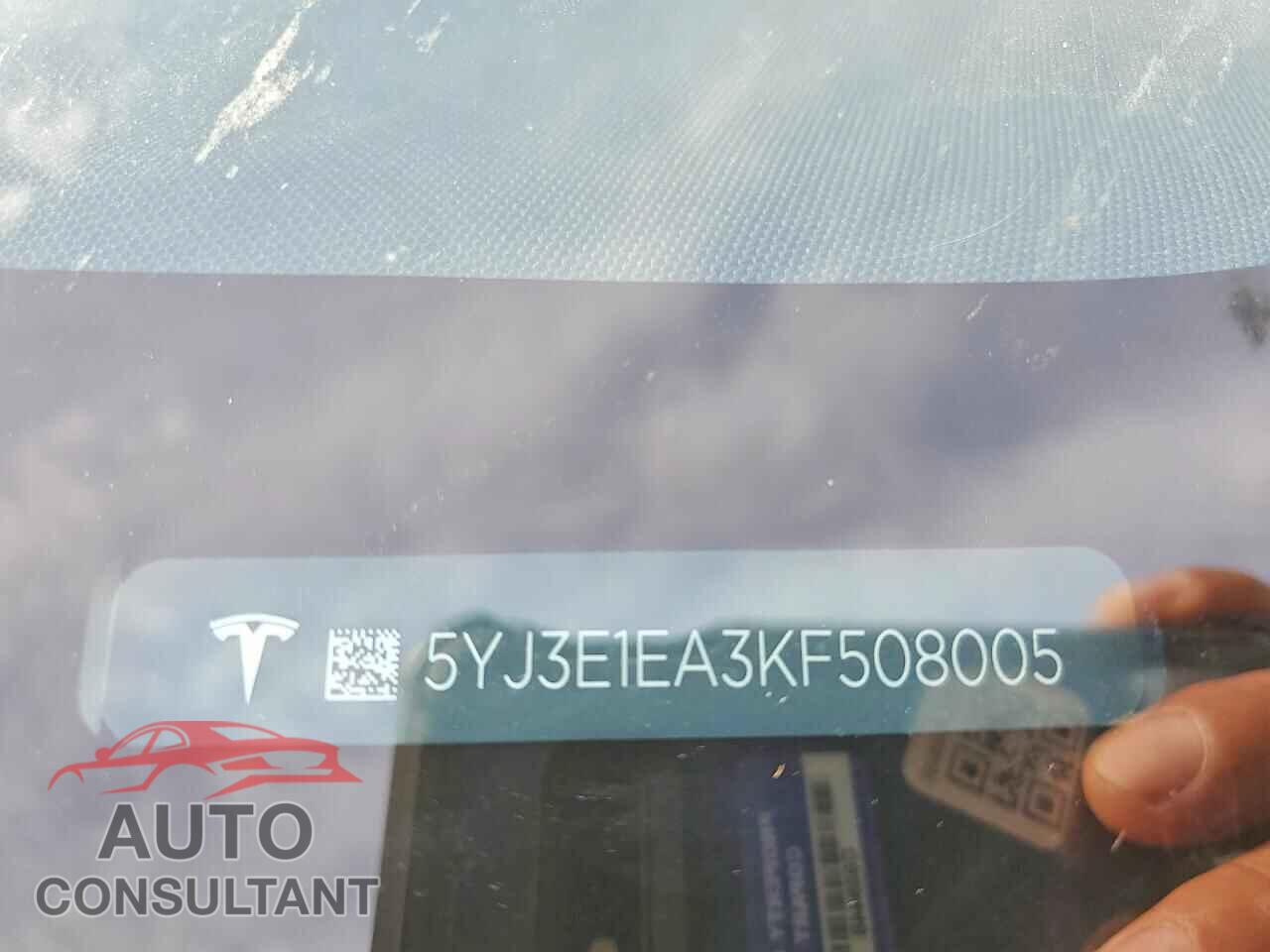TESLA MODEL 3 2019 - 5YJ3E1EA3KF508005