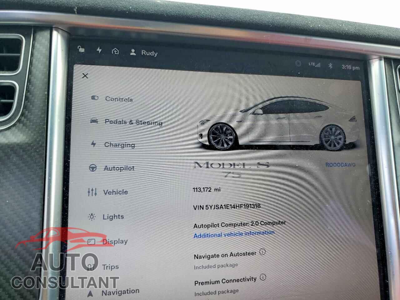 TESLA MODEL S 2017 - 5YJSA1E14HF191318