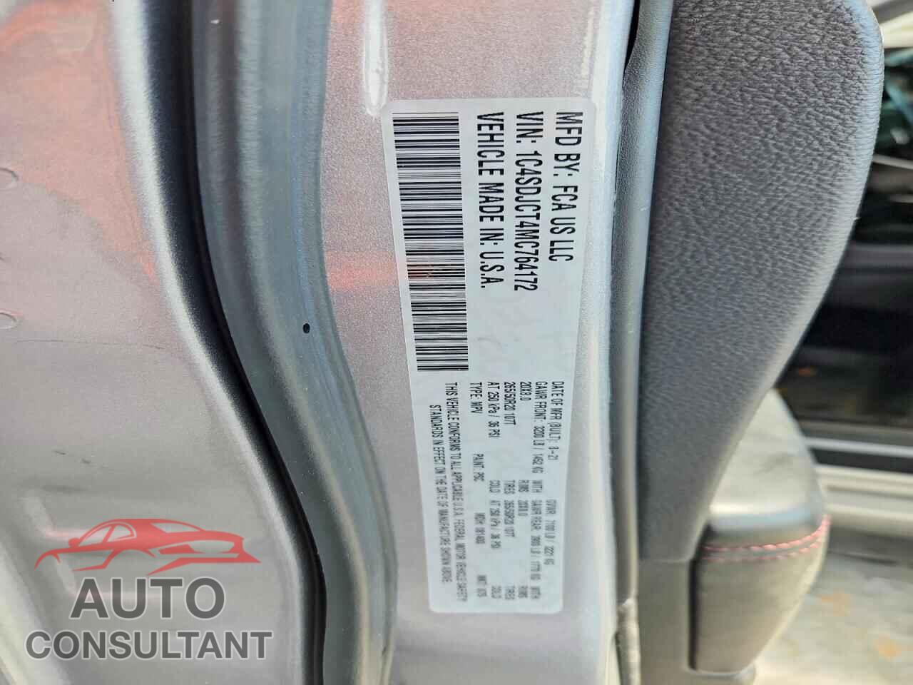 DODGE DURANGO 2021 - 1C4SDJCT4MC764172