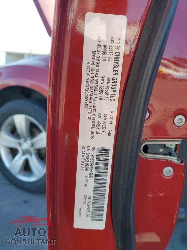 DODGE CALIBER 2010 - 1B3CB3HA6AD544049