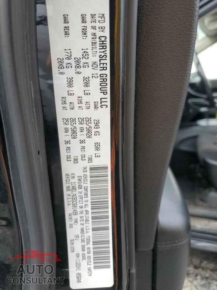 DODGE DURANGO 2013 - 1C4RDJAG5DC601499