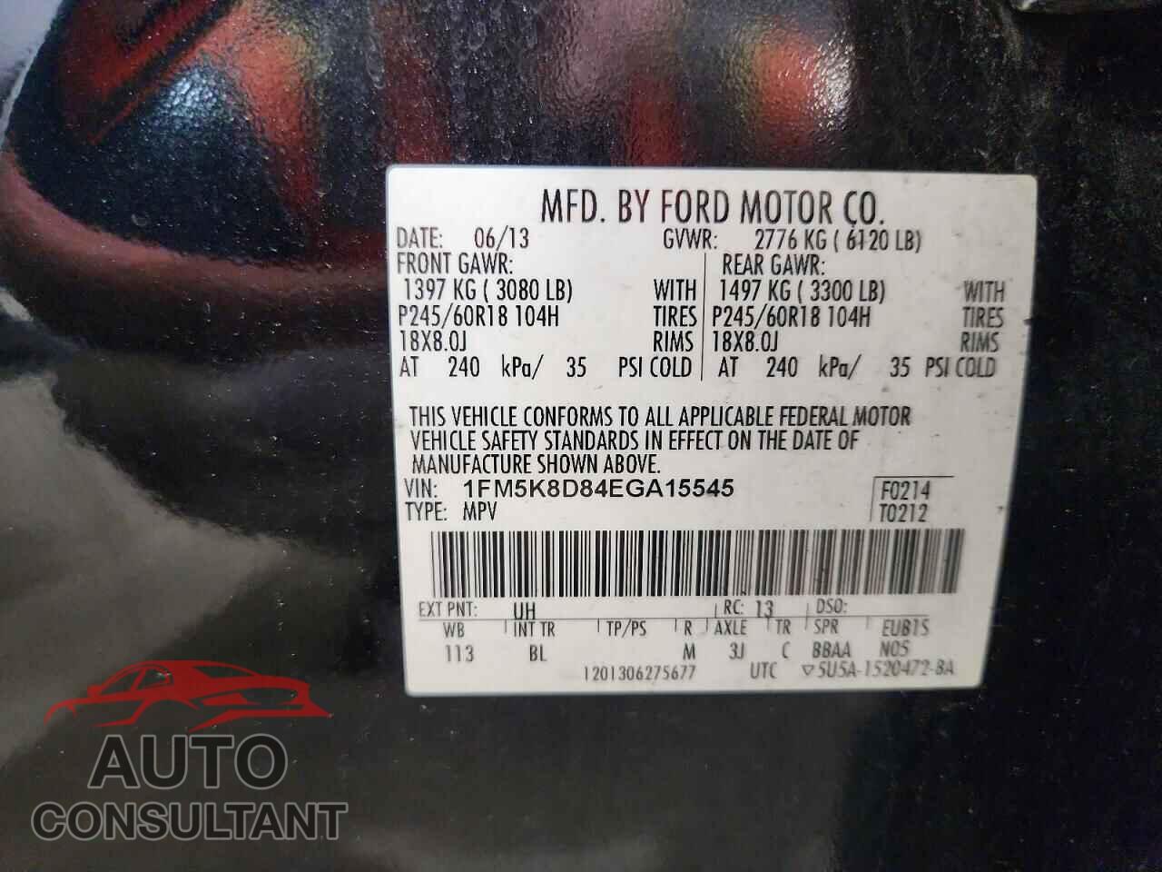 FORD EXPLORER 2014 - 1FM5K8D84EGA15545