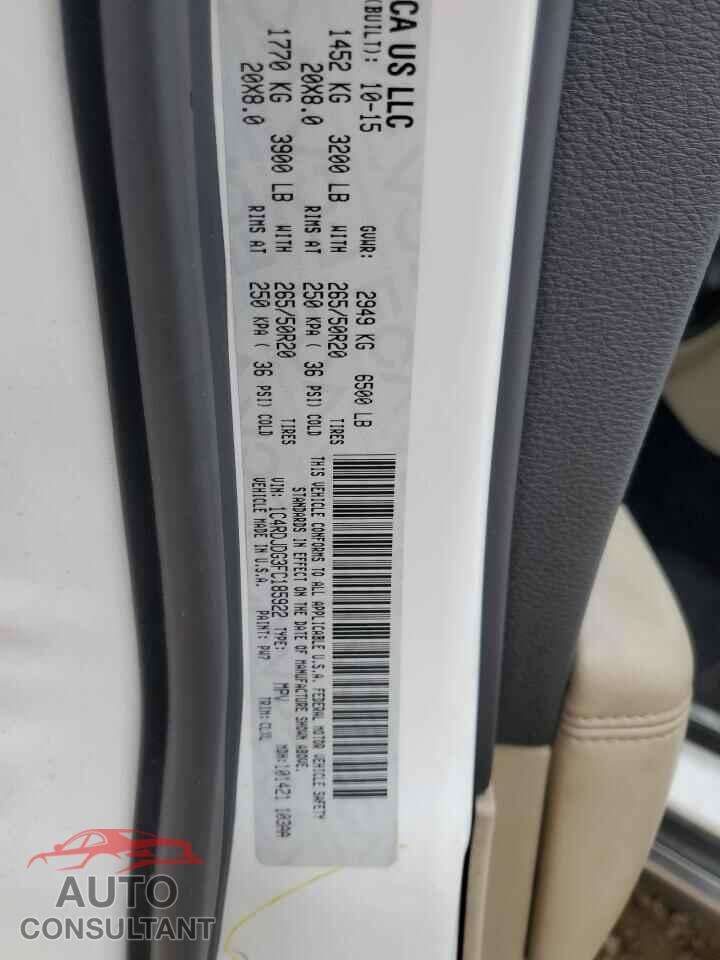 DODGE DURANGO 2015 - 1C4RDJDG3FC185922