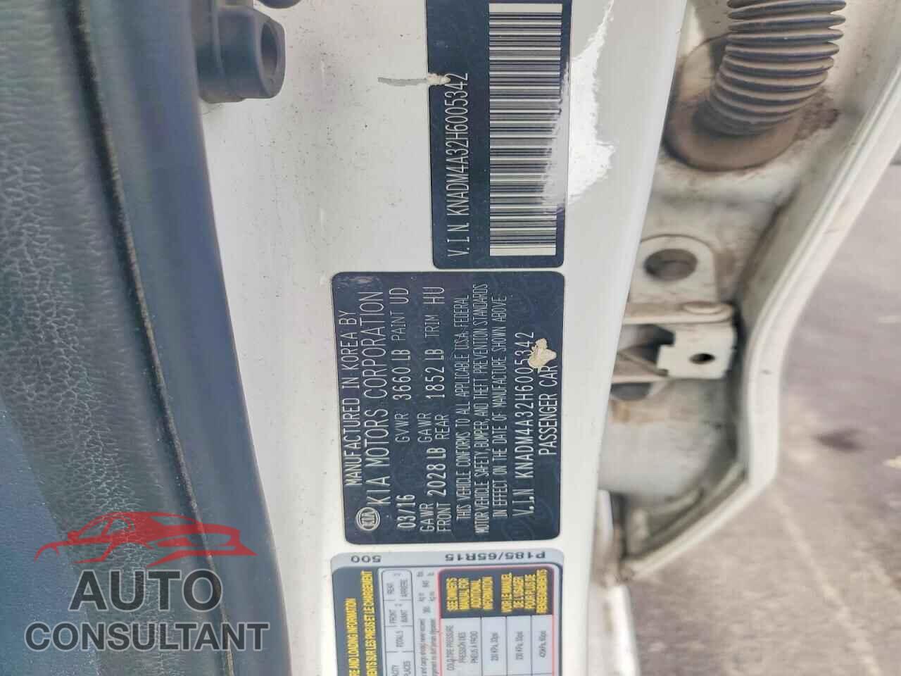 KIA RIO 2017 - KNADM4A32H6005342