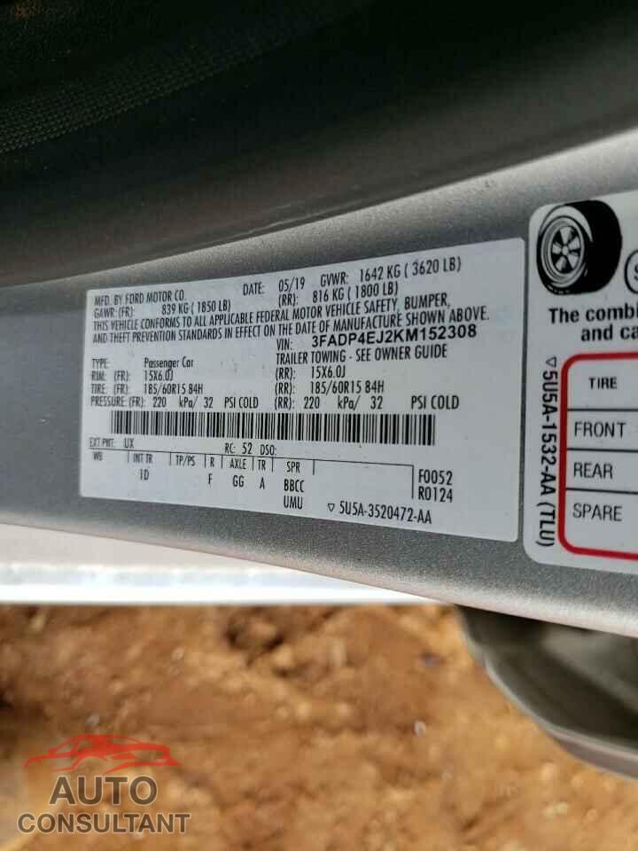 FORD FIESTA 2019 - 3FADP4EJ2KM152308