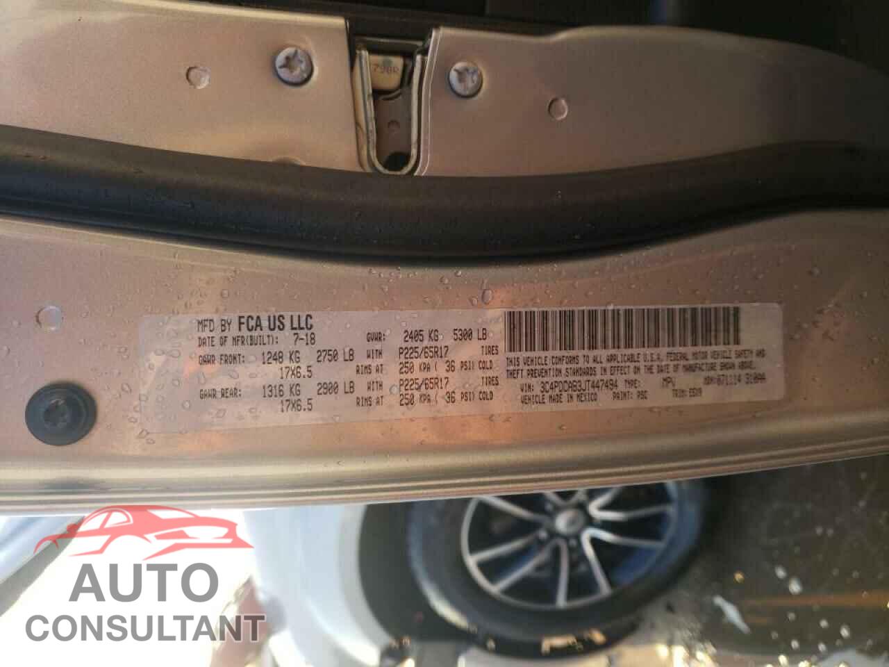 DODGE JOURNEY 2018 - 3C4PDCAB3JT447494