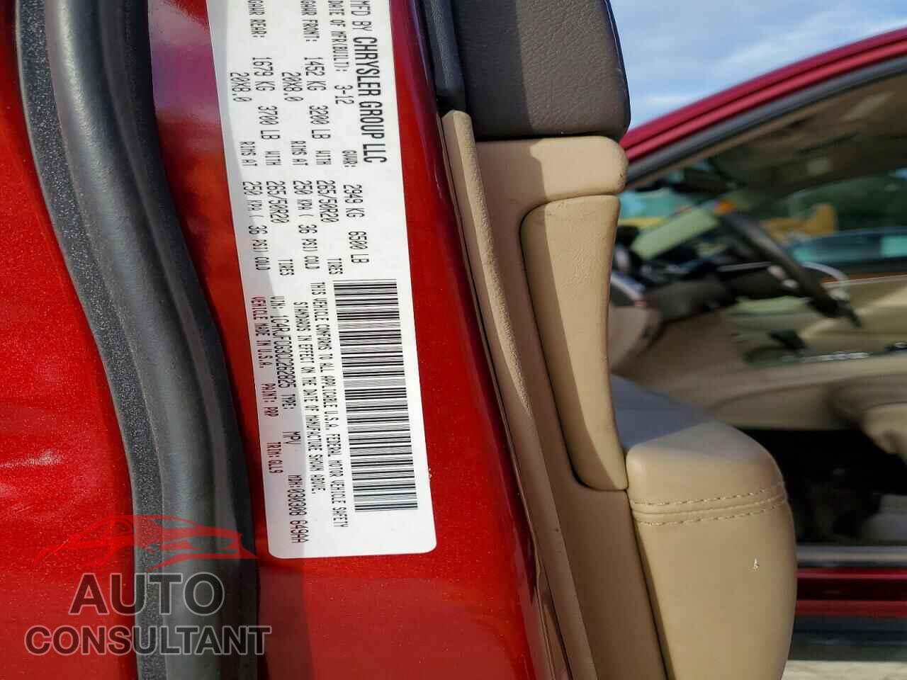 JEEP CHEROKEE 2012 - 1C4RJFCG3CC262825