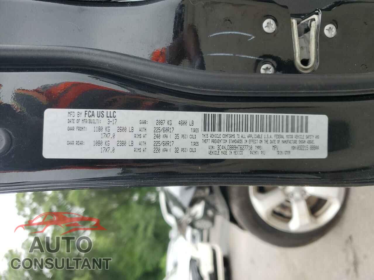 JEEP COMPASS 2017 - 3C4NJDBB9HT627710