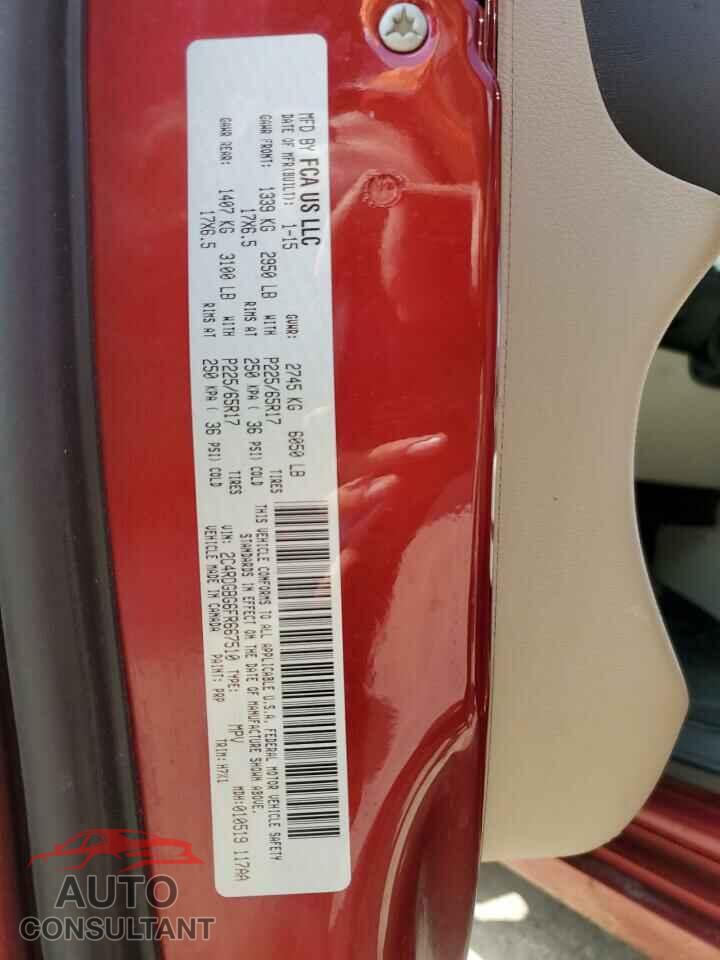 DODGE CARAVAN 2015 - 2C4RDGBG6FR667510