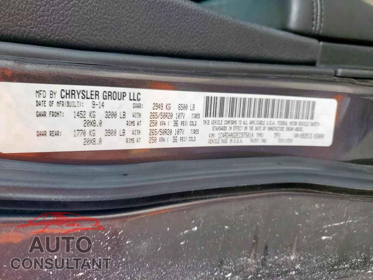 DODGE DURANGO 2014 - 1C4RDHAG2EC975014