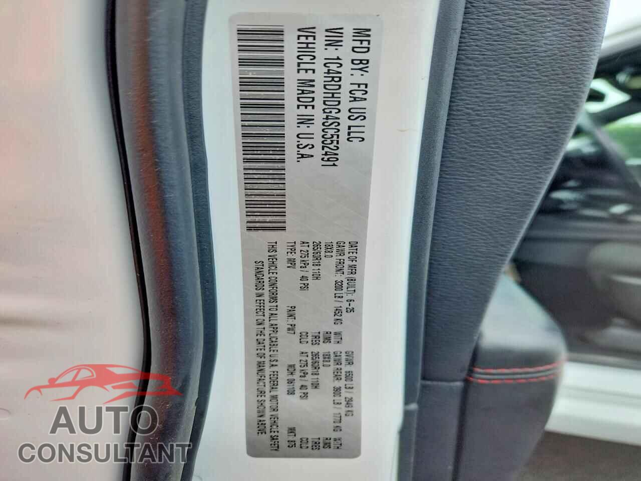 DODGE DURANGO 2025 - 1C4RDHDG4SC552491