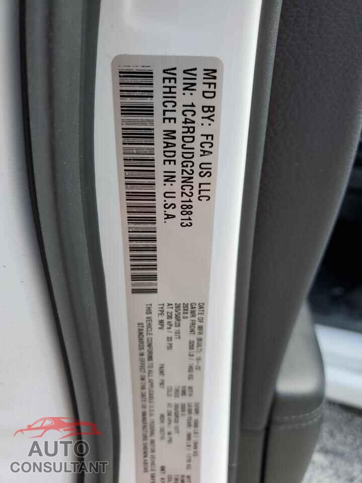 DODGE DURANGO 2022 - 1C4RDJDG2NC218813