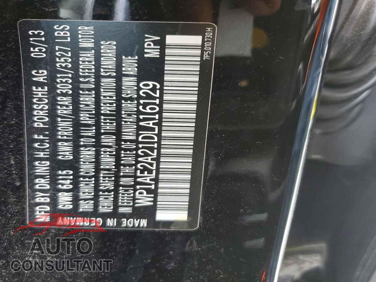 PORSCHE CAYENNE 2013 - WP1AE2A21DLA16129