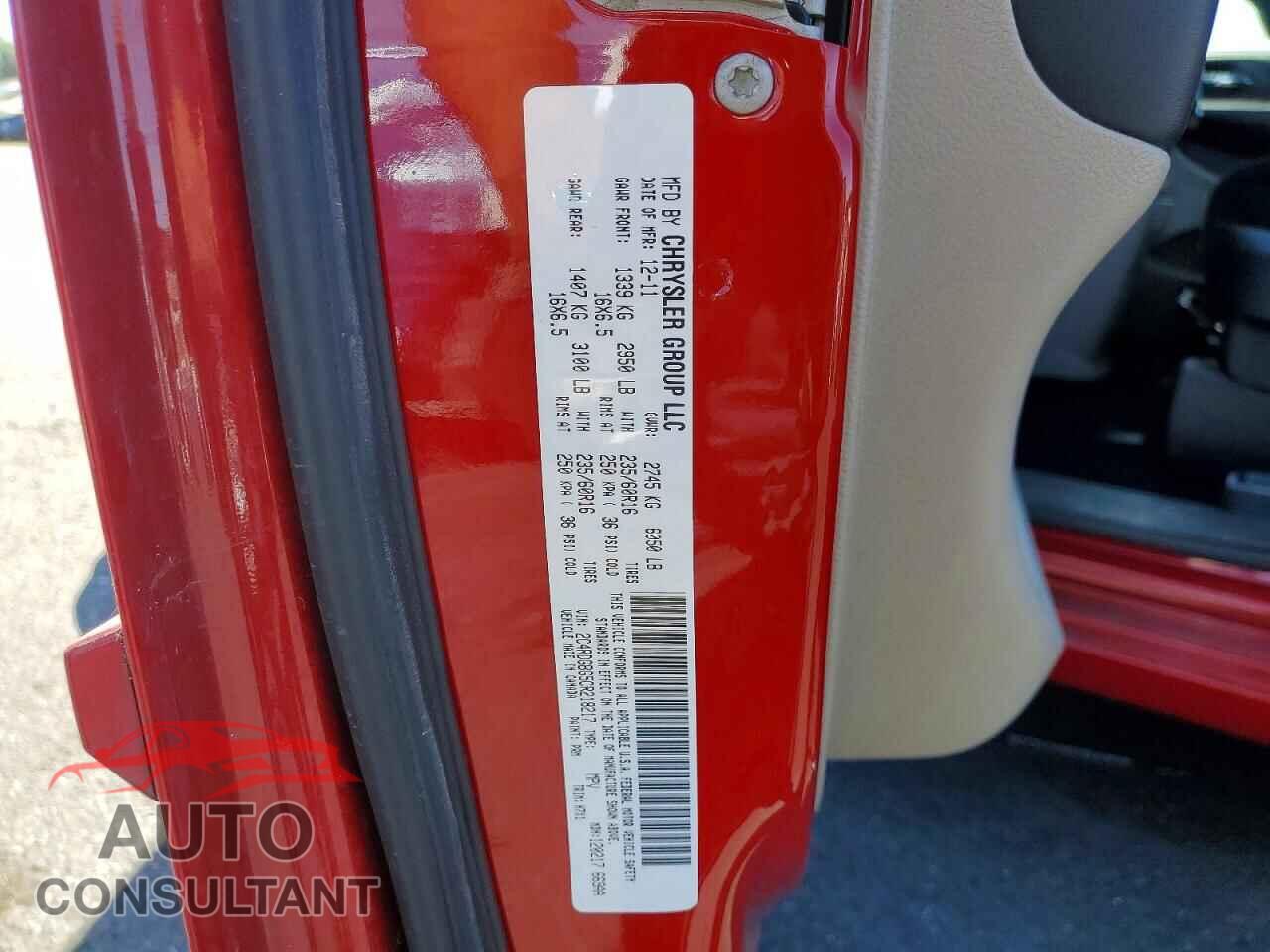 DODGE CARAVAN 2012 - 2C4RDGBG5CR218217