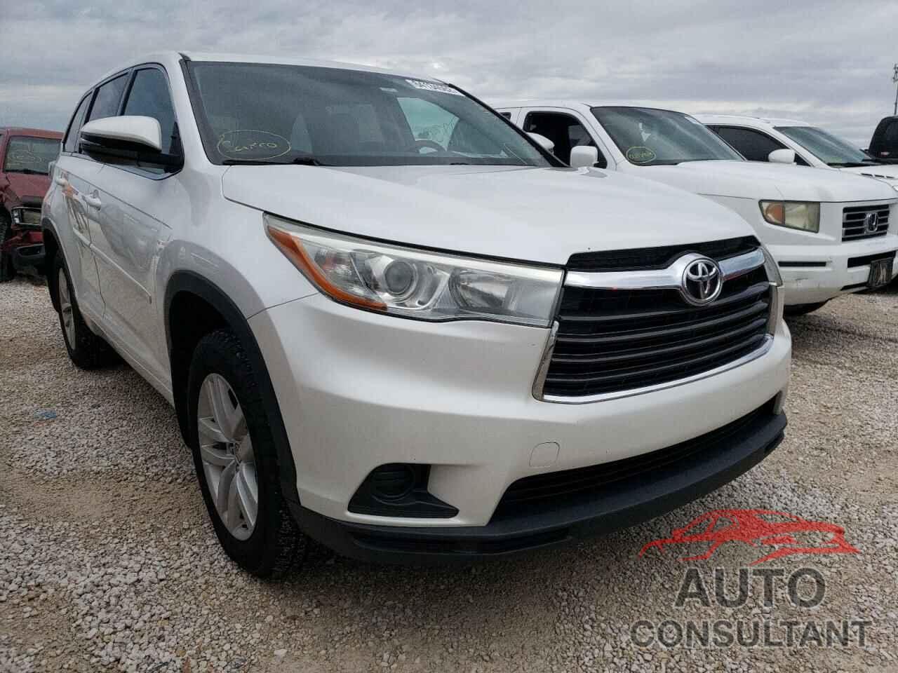 TOYOTA HIGHLANDER 2016 - 5TDBKRFH1GS290793