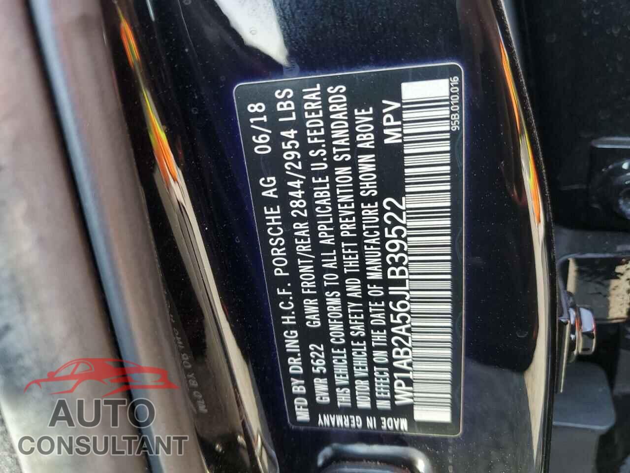PORSCHE MACAN 2018 - WP1AB2A56JLB39522