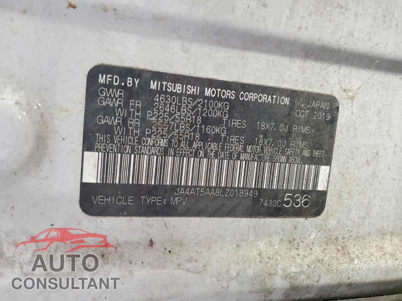 MITSUBISHI ECLIPSE 2020 - JA4AT5AA8LZ018949