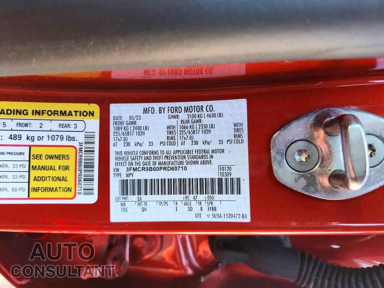 FORD BRONCO 2023 - 3FMCR9B60PRD60710