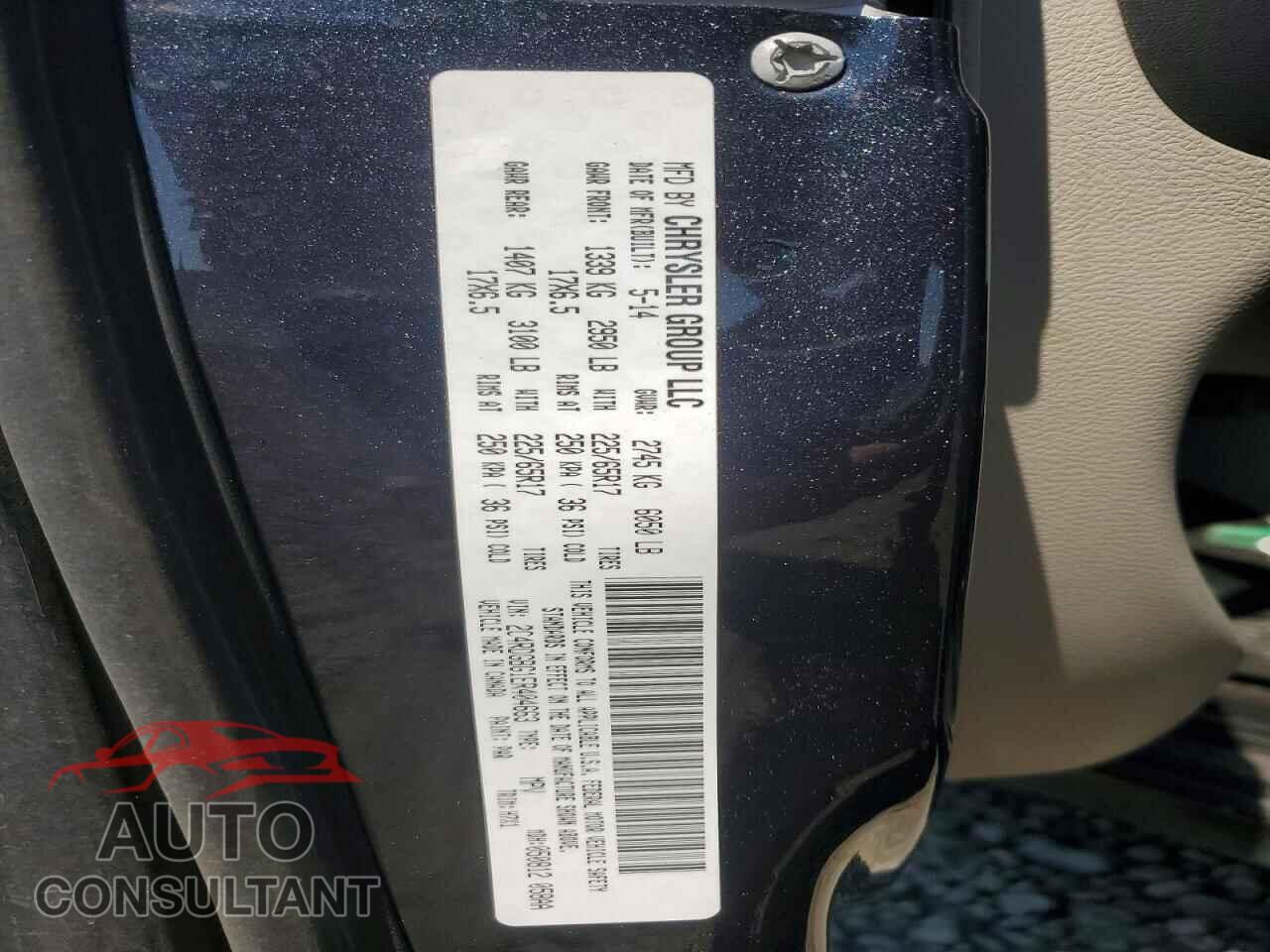DODGE CARAVAN 2014 - 2C4RDGBG1ER404663