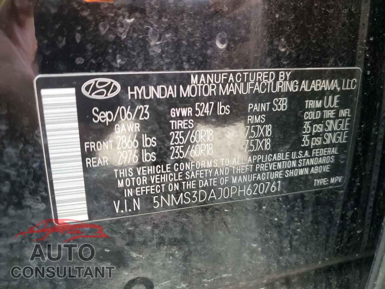 HYUNDAI SANTA FE 2023 - 5NMS3DAJ0PH620761