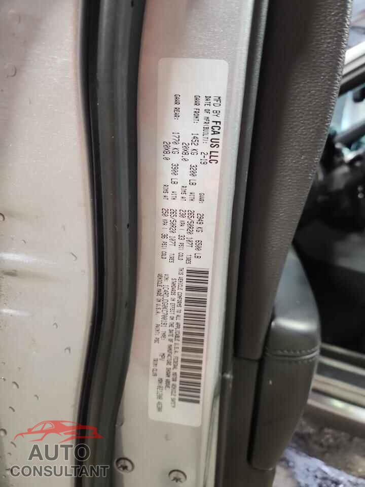 DODGE DURANGO 2019 - 1C4RDJDG0KC700191