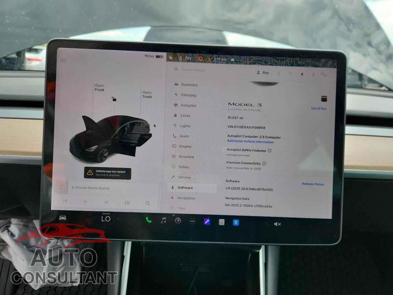 TESLA MODEL 3 2018 - 5YJ3E1EAXJF059114