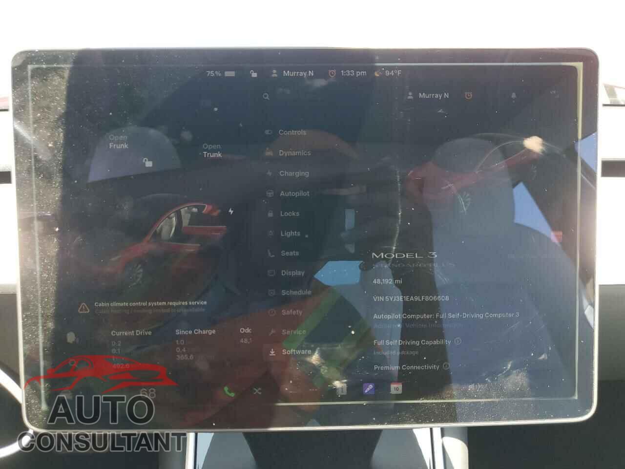 TESLA MODEL 3 2020 - 5YJ3E1EA9LF806608