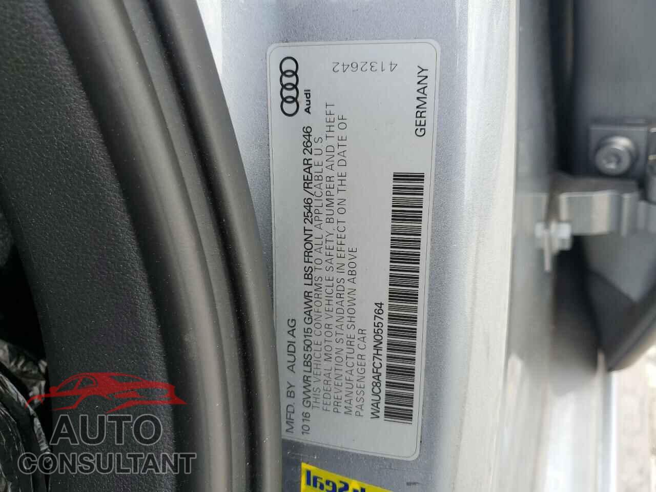 AUDI A6 2017 - WAUC8AFC7HN055764