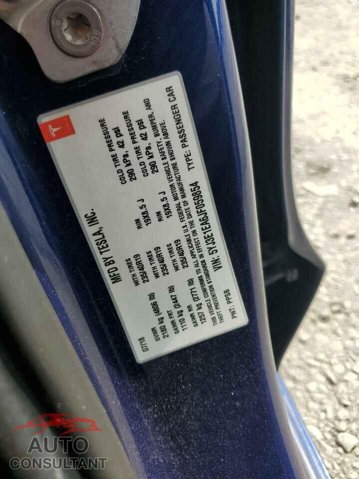 TESLA MODEL 3 2018 - 5YJ3E1EA6JF059854