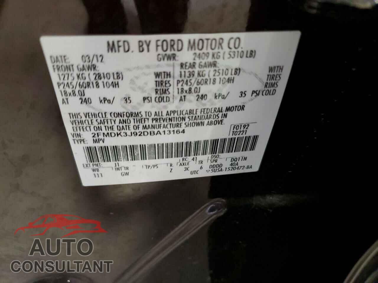 FORD EDGE 2013 - 2FMDK3J92DBA13164
