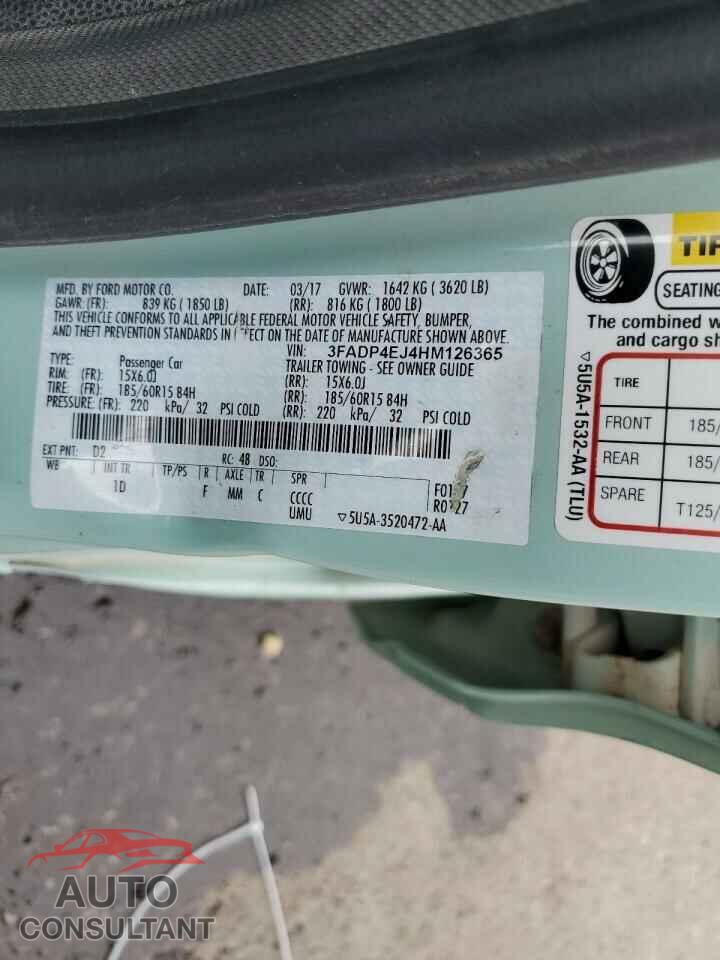 FORD FIESTA 2017 - 3FADP4EJ4HM126365