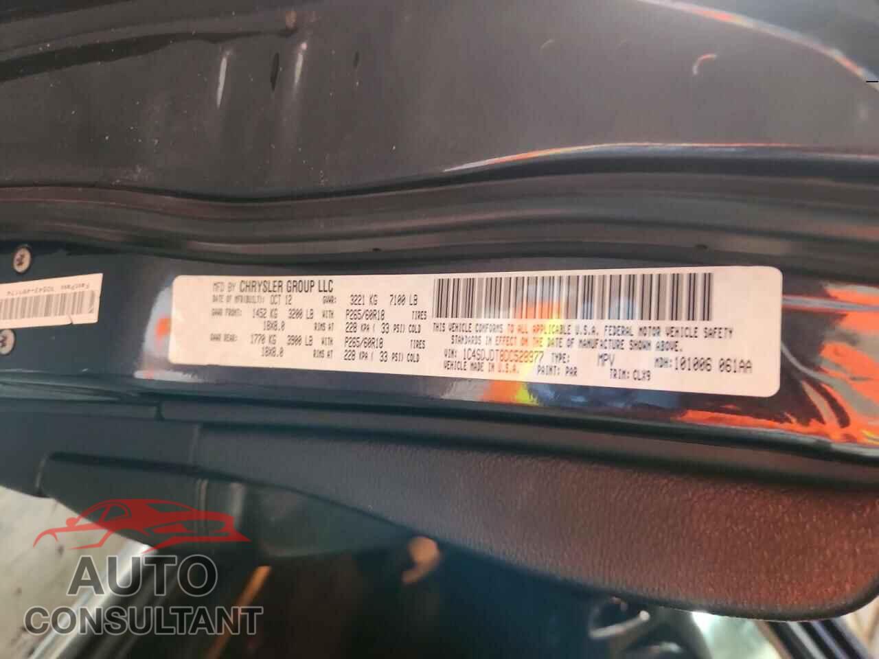 DODGE DURANGO 2013 - 1C4SDJDT8DC528977